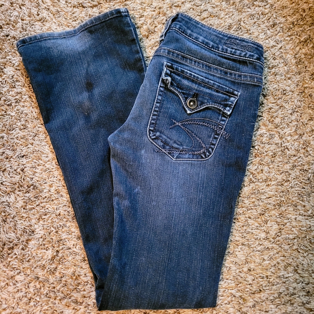 Silver "Pioneer" Lowrise Boot Cut Jeans